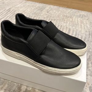 Vince Black Leather Sneakers